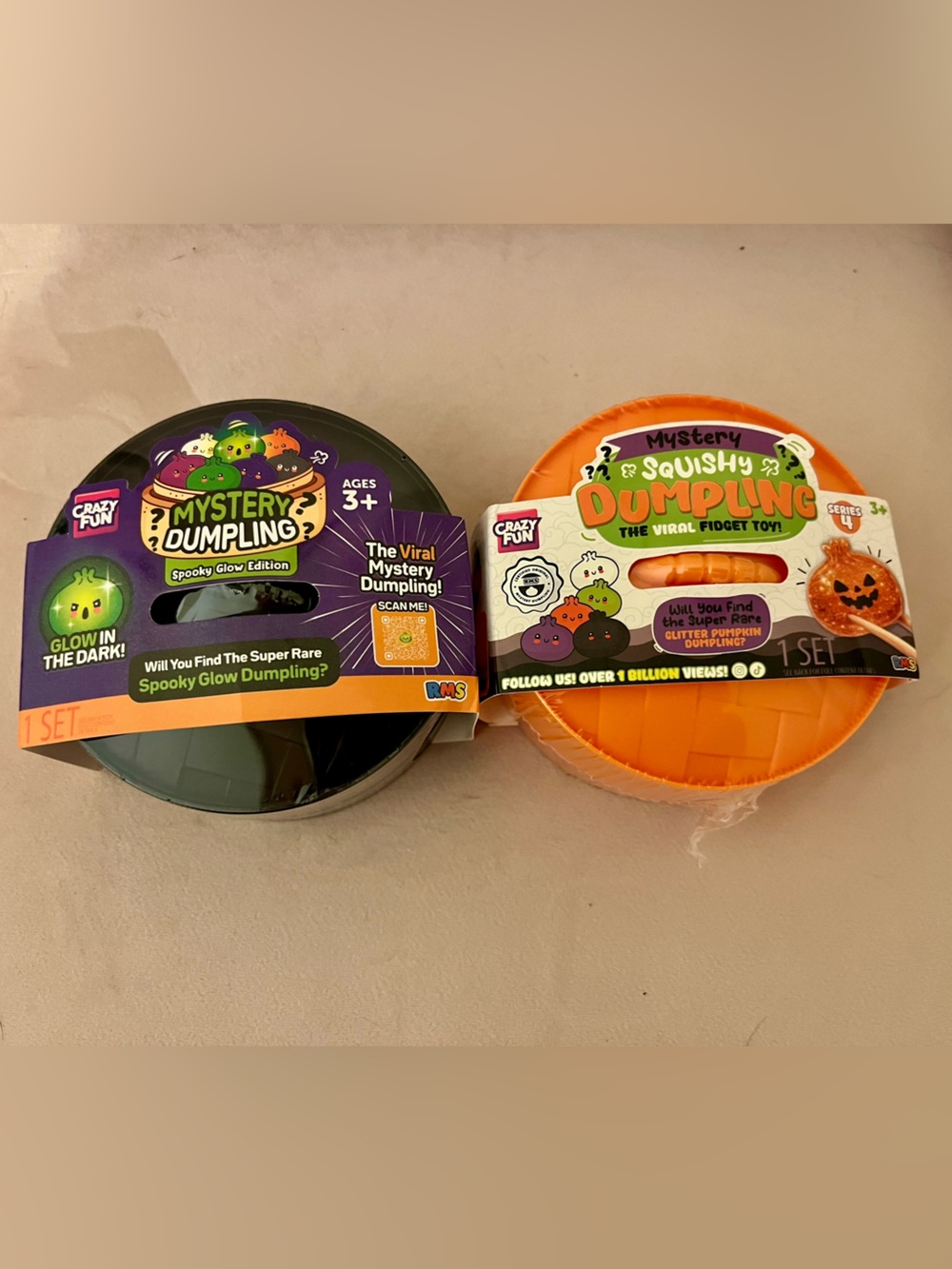 RMS Halloween 2 dumplings Mystery Dumpling Orange and Black NWT